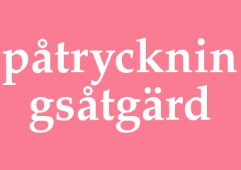 Synonym påtryckningsåtgärd