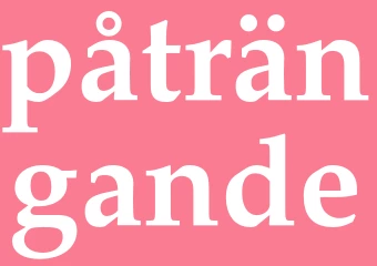 Synonym påträngande