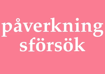 Synonym påverkningsförsök
