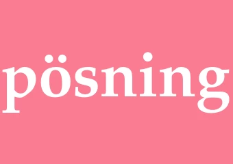 Synonym pösning