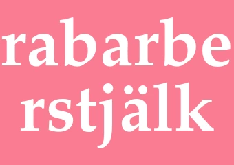 Synonym rabarberstjälk