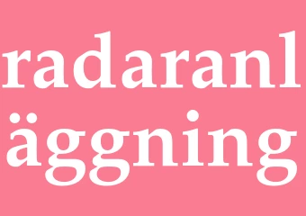 Synonym radaranläggning