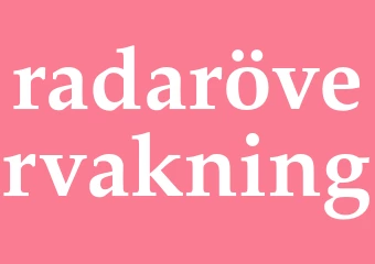 Synonym radarövervakning
