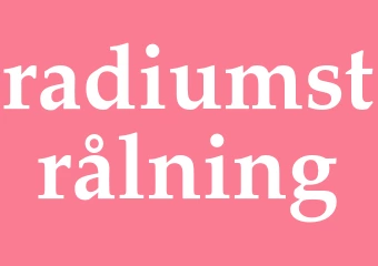 Synonym radiumstrålning