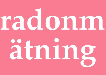 Synonym radonmätning