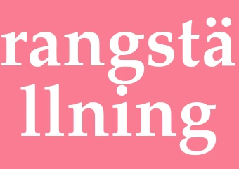 Synonym rangställning