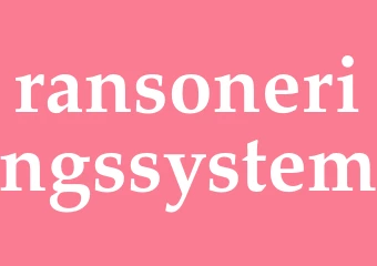 Synonym ransoneringssystem