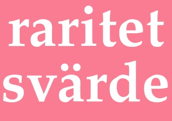 Synonym raritetsvärde