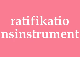 Synonym ratifikationsinstrument