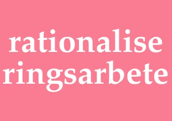 Synonym rationaliseringsarbete