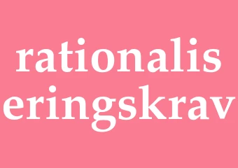 Synonym rationaliseringskrav