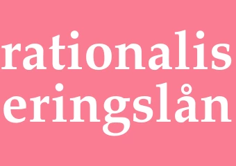 Synonym rationaliseringslån