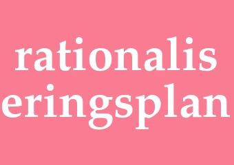 Synonym rationaliseringsplan