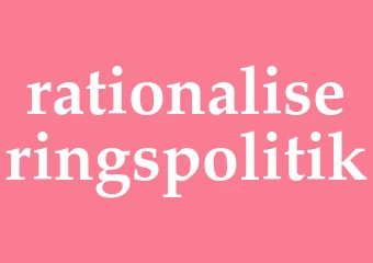 Synonym rationaliseringspolitik