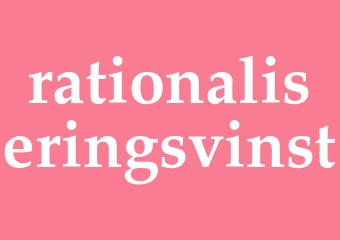 Synonym rationaliseringsvinst
