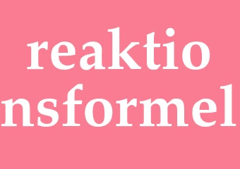 Synonym reaktionsformel