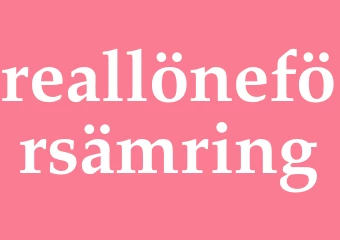 Synonym reallöneförsämring