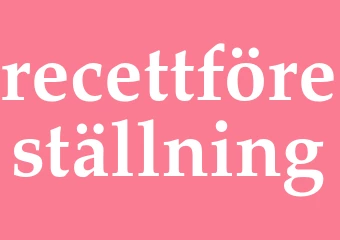 Synonym recettföreställning