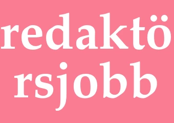 Synonym redaktörsjobb