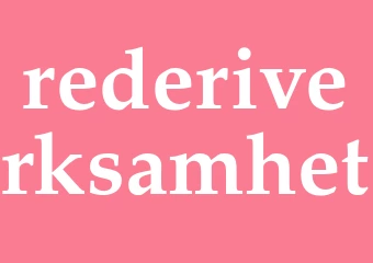Synonym rederiverksamhet