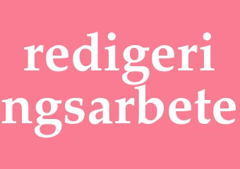 Synonym redigeringsarbete
