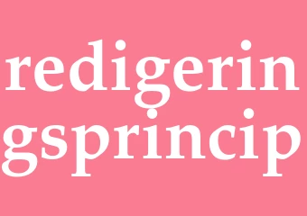 Synonym redigeringsprincip
