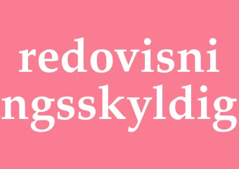 Synonym redovisningsskyldig