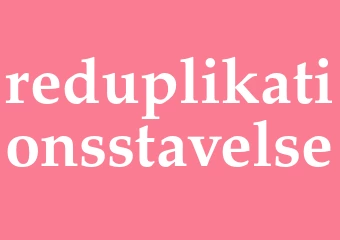 Synonym reduplikationsstavelse