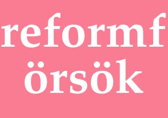 Synonym reformförsök