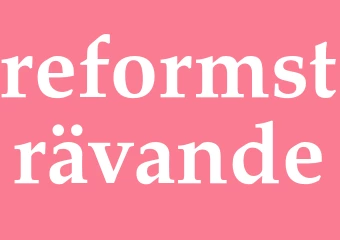Synonym reformsträvande