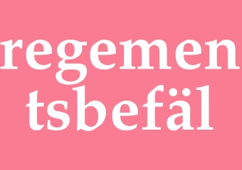 Synonym regementsbefäl