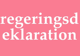 Synonym regeringsdeklaration