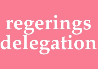 Synonym regeringsdelegation