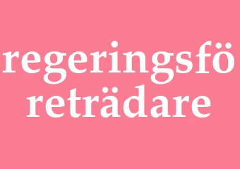 Synonym regeringsföreträdare