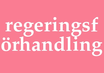 Synonym regeringsförhandling