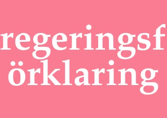 Synonym regeringsförklaring