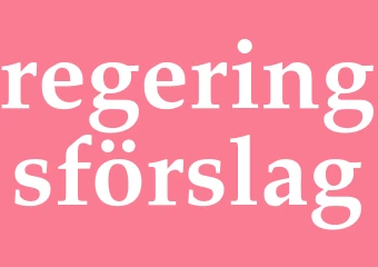 Synonym regeringsförslag