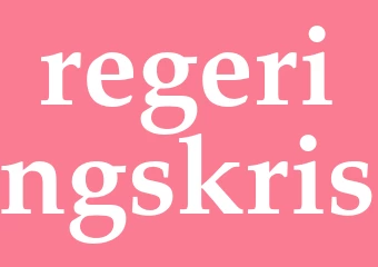 Synonym regeringskris