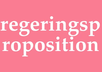 Synonym regeringsproposition