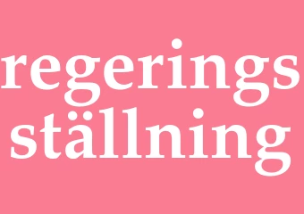Synonym regeringsställning