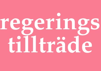 Synonym regeringstillträde