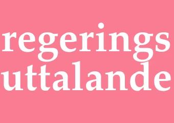 Synonym regeringsuttalande