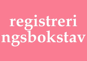 Synonym registreringsbokstav