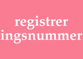 Synonym registreringsnummer