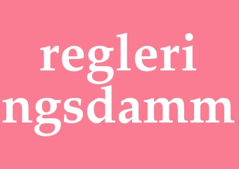 Synonym regleringsdamm