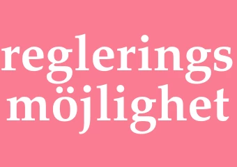 Synonym regleringsmöjlighet