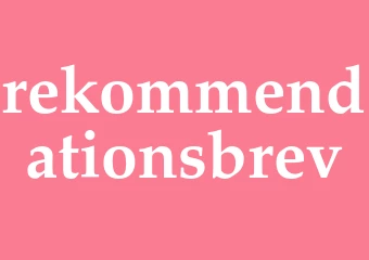 Synonym rekommendationsbrev