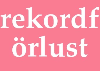 Synonym rekordförlust