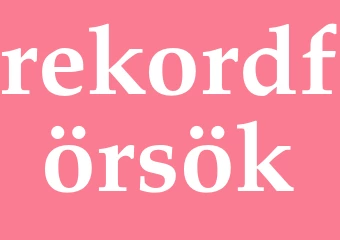 Synonym rekordförsök