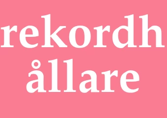 Synonym rekordhållare